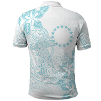 Turquoise Kuki Airani Tapakau Polo Shirt Tribal Anchor Mix Tiare