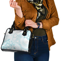 Turquoise Kuki Airani Tapakau Shoulder Handbag Tribal Anchor Mix Tiare