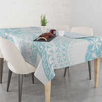 Turquoise Kuki Airani Tapakau Tablecloth Tribal Anchor Mix Tiare