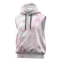 Candy Pink Kuki Airani Tapakau Sleeveless Hoodie Tribal Anchor Mix Tiare