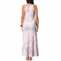 Candy Pink Kuki Airani Tapakau Tank Maxi Dress Tribal Anchor Mix Tiare LT7 - Polynesian Pride