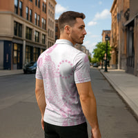 Candy Pink Kuki Airani Tapakau Zipper Polo Shirt Tribal Anchor Mix Tiare