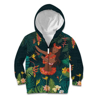 Hawaii Hula Girl Vintage Kid Hoodie Tropical Forest
