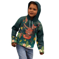 Hawaii Hula Girl Vintage Kid Hoodie Tropical Forest