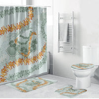 Hawaii Kaho'olawe Island Flowers Lei Bathroom Set Silver Hinahina Kū Kahakai