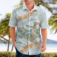 Hawaii Kaho'olawe Island Flowers Lei Hawaiian Shirt Silver Hinahina Kū Kahakai LT7 - Polynesian Pride
