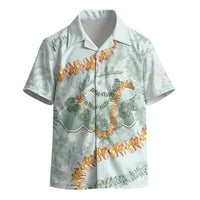 Hawaii Kaho'olawe Island Flowers Lei Kid Hawaiian Shirt Silver Hinahina Kū Kahakai
