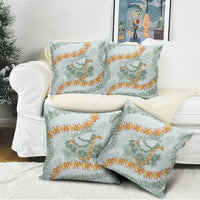 Hawaii Kaho'olawe Island Flowers Lei Pillow Cover Silver Hinahina Kū Kahakai