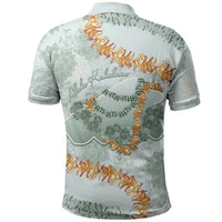Hawaii Kaho'olawe Island Flowers Lei Polo Shirt Silver Hinahina Kū Kahakai LT7 - Polynesian Pride
