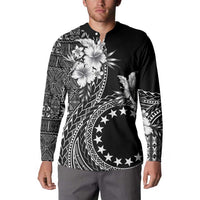 Kia Orana Cook Islands Button Sweatshirt Tiare and Stars
