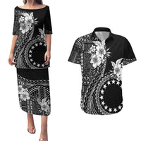 Kia Orana Cook Islands Couples Matching Puletasi and Hawaiian Shirt Tiare and Stars