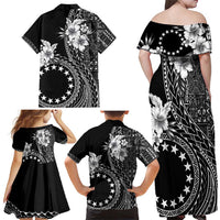 Kia Orana Cook Islands Family Matching Off Shoulder Maxi Dress and Hawaiian Shirt Tiare and Stars