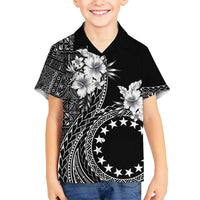 Kia Orana Cook Islands Kid Hawaiian Shirt Tiare and Stars