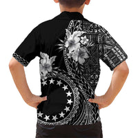 Kia Orana Cook Islands Kid Hawaiian Shirt Tiare and Stars
