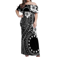 Kia Orana Cook Islands Off Shoulder Maxi Dress Tiare and Stars
