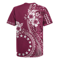 Kia Orana Cook Islands Rugby Jersey Tiare and Stars - Maroon