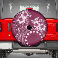 Kia Orana Cook Islands Spare Tire Cover Tiare and Stars - Maroon