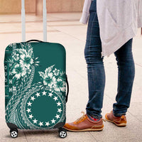Kia Orana Cook Islands Luggage Cover Tiare and Stars - Teal