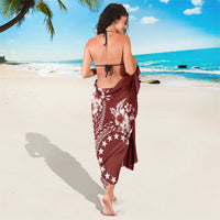 Kia Orana Cook Islands Sarong Tiare and Stars - Scarlet