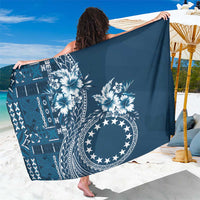 Kia Orana Cook Islands Sarong Tiare and Stars - Navy Blue