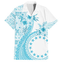 Kia Orana Cook Islands Family Matching Long Sleeve Bodycon Dress and Hawaiian Shirt Tiare and Stars - Turquoise