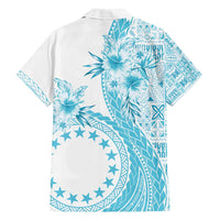 Kia Orana Cook Islands Family Matching Tank Maxi Dress and Hawaiian Shirt Tiare and Stars - Turquoise