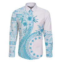 Kia Orana Cook Islands Family Matching Tank Maxi Dress and Hawaiian Shirt Tiare and Stars - Turquoise
