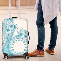 Kia Orana Cook Islands Luggage Cover Tiare and Stars - Turquoise