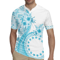 Kia Orana Cook Islands Rugby Jersey Tiare and Stars - Turquoise