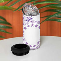 Kia Orana Cook Islands 4 in 1 Can Cooler Tumbler Tiare & Stars - Lavender