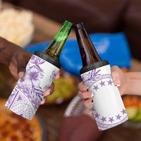 Kia Orana Cook Islands 4 in 1 Can Cooler Tumbler Tiare & Stars - Lavender