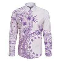 Kia Orana Cook Islands Family Matching Tank Maxi Dress and Hawaiian Shirt Tiare and Stars - Lavender