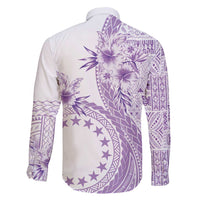 Kia Orana Cook Islands Family Matching Tank Maxi Dress and Hawaiian Shirt Tiare and Stars - Lavender