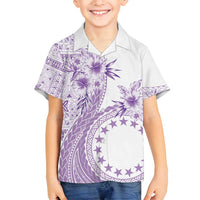 Kia Orana Cook Islands Family Matching Tank Maxi Dress and Hawaiian Shirt Tiare and Stars - Lavender