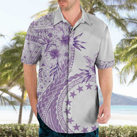 Kia Orana Cook Islands Hawaiian Shirt Tiare and Stars - Lavender