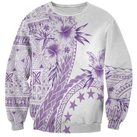 Kia Orana Cook Islands Sweatshirt Tiare and Stars - Lavender