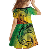 Vanuatu 45th Independence Anniversary Family Matching Long Sleeve Bodycon Dress and Hawaiian Shirt Ni-Van Sandroing - Polynesian Pride