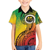 Vanuatu 45th Independence Anniversary Family Matching Puletasi and Hawaiian Shirt Ni-Van Sandroing - Polynesian Pride