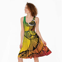 Vanuatu 45th Independence Anniversary Midi Dress Ni-Van Sandroing - Polynesian Pride
