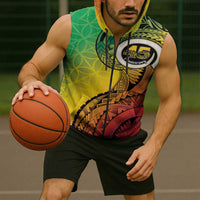 Vanuatu 45th Independence Anniversary Sleeveless Zip Hoodie Ni-Van Sandroing LT7 - Polynesian Pride