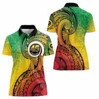 Vanuatu 45th Independence Anniversary Women Polo Shirt Ni-Van Sandroing LT7 - Polynesian Pride