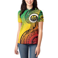 Vanuatu 45th Independence Anniversary Women Polo Shirt Ni-Van Sandroing LT7 - Polynesian Pride