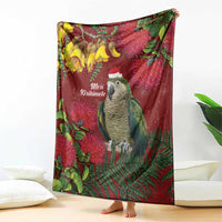 Kakapo Bird New Zealand Blanket Floral Christmas LT7 - Polynesian Pride