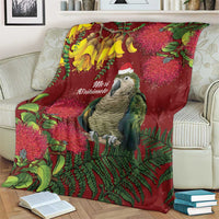 Kakapo Bird New Zealand Blanket Floral Christmas LT7 - Polynesian Pride