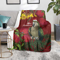 Kakapo Bird New Zealand Blanket Floral Christmas LT7 - Polynesian Pride