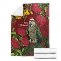 Kakapo Bird New Zealand Blanket Floral Christmas LT7 - Polynesian Pride