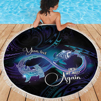 Polynesian Personalized Memorial Beach Blanket Oceanic Infinity Symbol - Until We Meet Again - Polynesian Pride