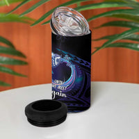 Polynesian Personalized Memorial 4 in 1 Can Cooler Tumbler Oceanic Infinity Symbol - Until We Meet Again - Polynesian Pride