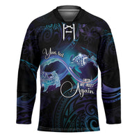 Polynesian Personalized Memorial Hockey Jersey Oceanic Infinity Symbol - Until We Meet Again - Polynesian Pride