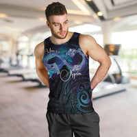 Polynesian Personalized Memorial Men Tank Top Oceanic Infinity Symbol - Until We Meet Again LT7 Black - Polynesian Pride